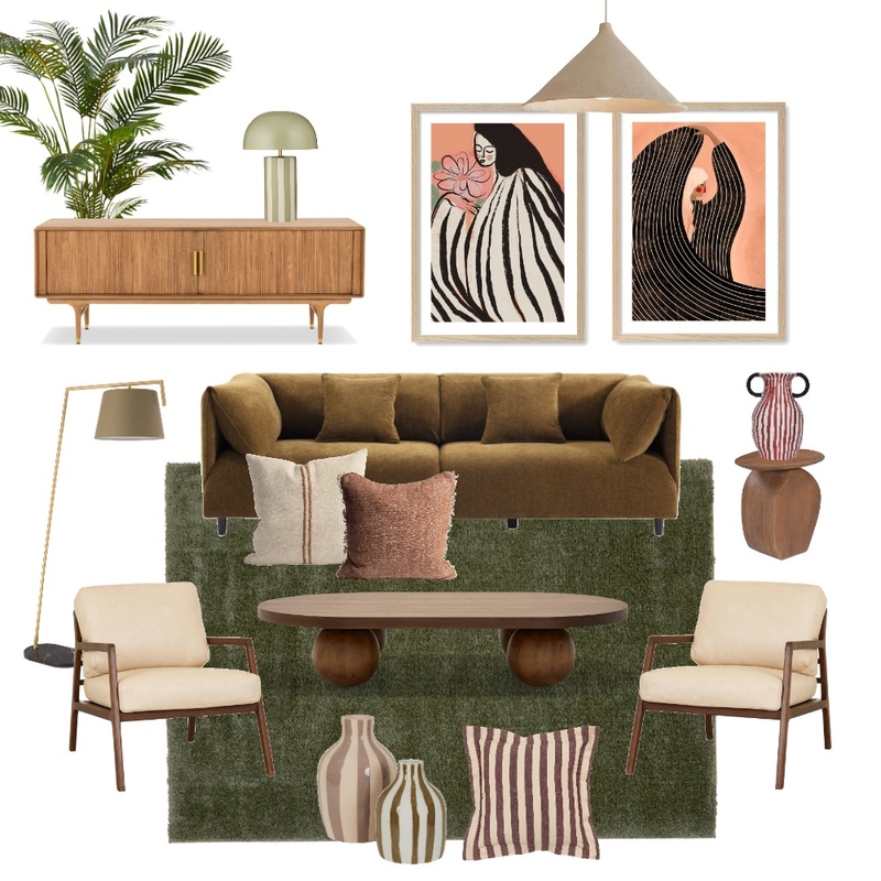 Modern Living Room Interior Design Mood Board by Profile Australia