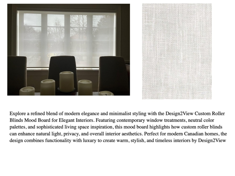 Design2View Custom Roller Blinds Mood Board for Elegant Interiors Mood Board by Design2View Blinds & Window Covering on Style Sourcebook