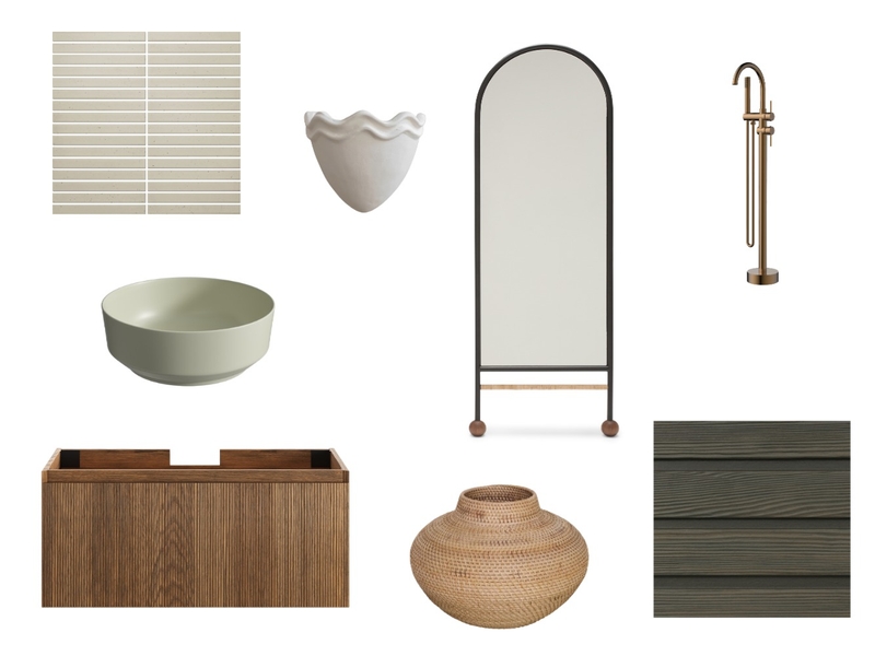 Japandi Neutral Bathroom Mood Board by Muse Design Co on Style Sourcebook