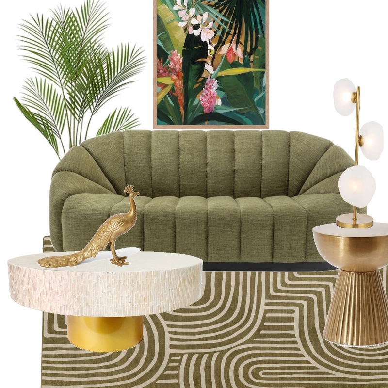 Palm Springs Green Living Room Mood Board by Restyled Interiors on Style Sourcebook