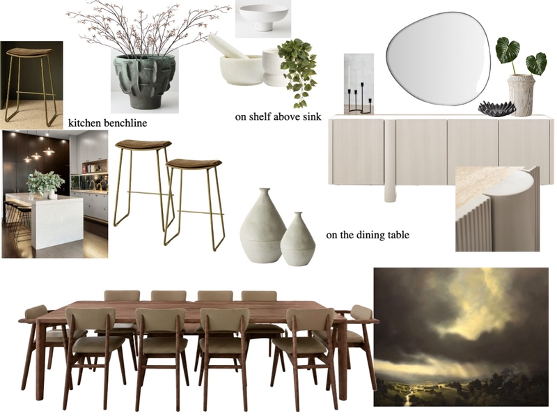 Project Nicholls - final revision -  kitchen & dining Interior Design Mood Board by Meraki Interiors