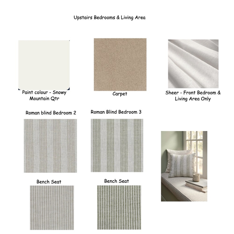 Upstairs Bedrooms & Living Area Mood Board by ADS Property Pty Ltd on Style Sourcebook