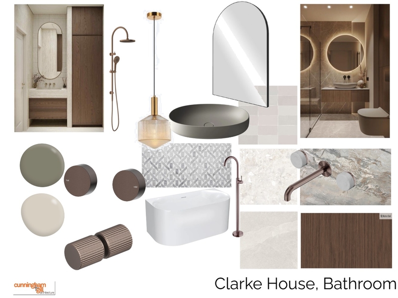 Clarke House Interior Design Mood Board by Cunningham Gill Architecture