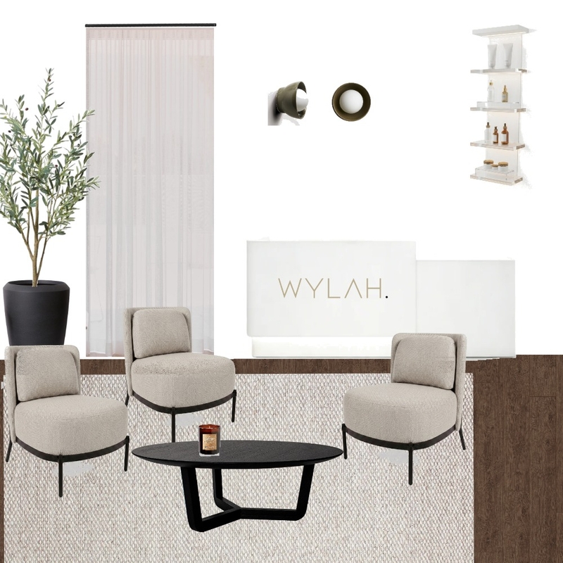 Reception Interior Design Mood Board by Holm & Wood.