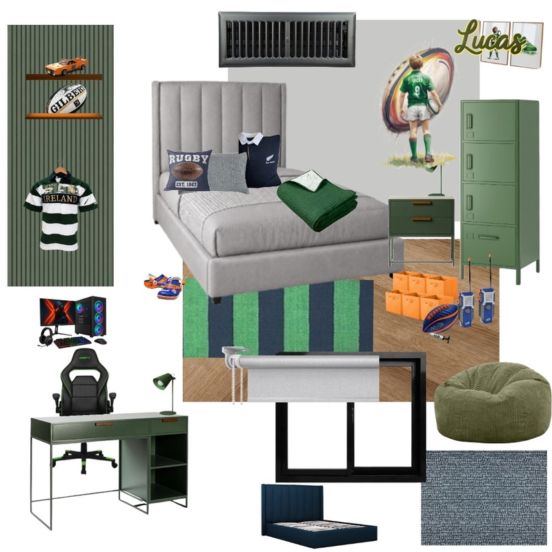 HABITACION NIÑO DE 10 AÑOS Interior Design Mood Board by Paola