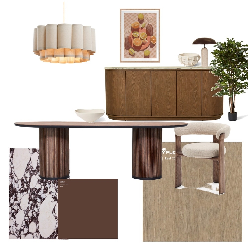 Organic, Warm toned, modern elegance dining room Interior Design Mood Board by A.M. Interior Styling Organic, Warm toned, modern elegance dining room Interior Design Mood Board by A.M. Interior Styling