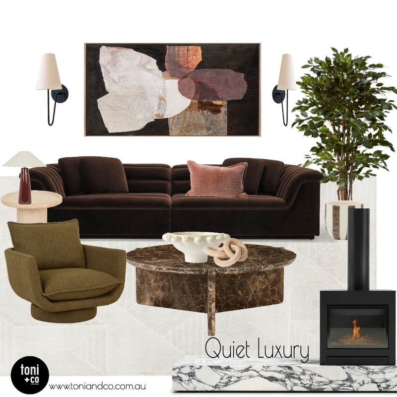 Quiet Luxury Lounge Interior Design Mood Board by Toni and Co Quiet Luxury Lounge Interior Design Mood Board by Toni and Co