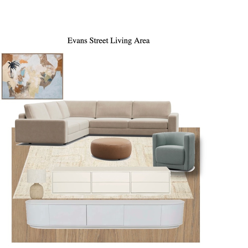 Evans St Living Room Interior Design Mood Board by KETCH Interiors
