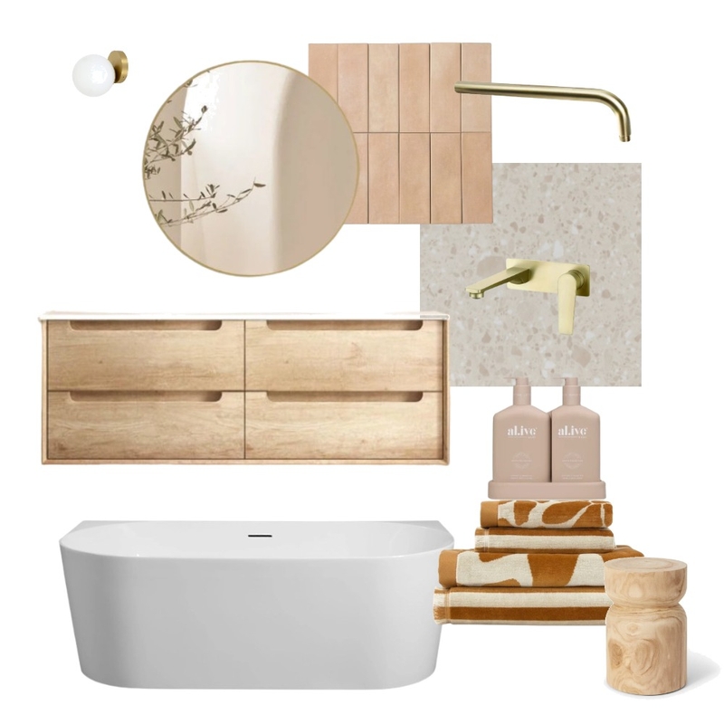 Peachy bathroom Mood Board by ZURE on Style Sourcebook