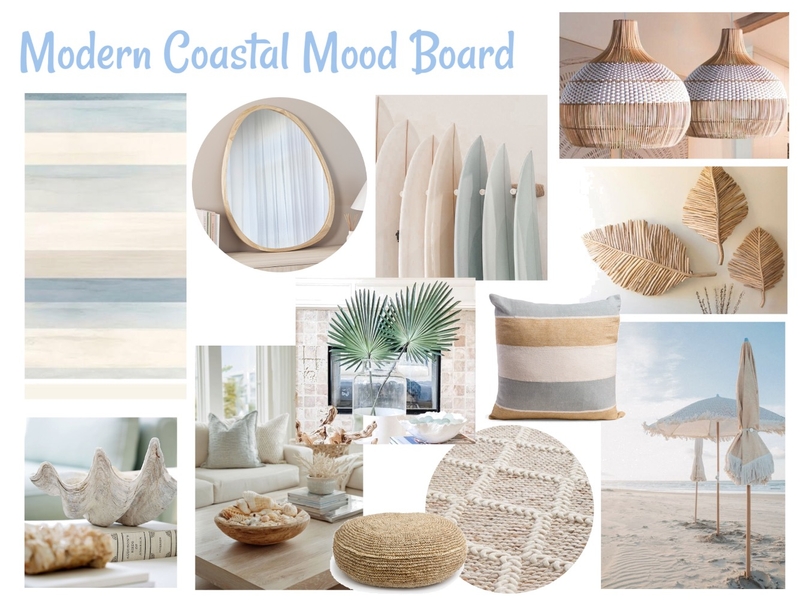 Modern Coastal Mood Board Interior Design Mood Board by TanyaS
