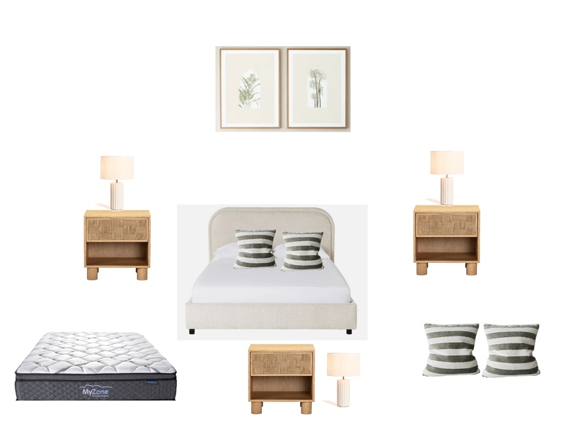 Upstairs Queen (bed 4) Interior Design Mood Board by IIDR Interior Design