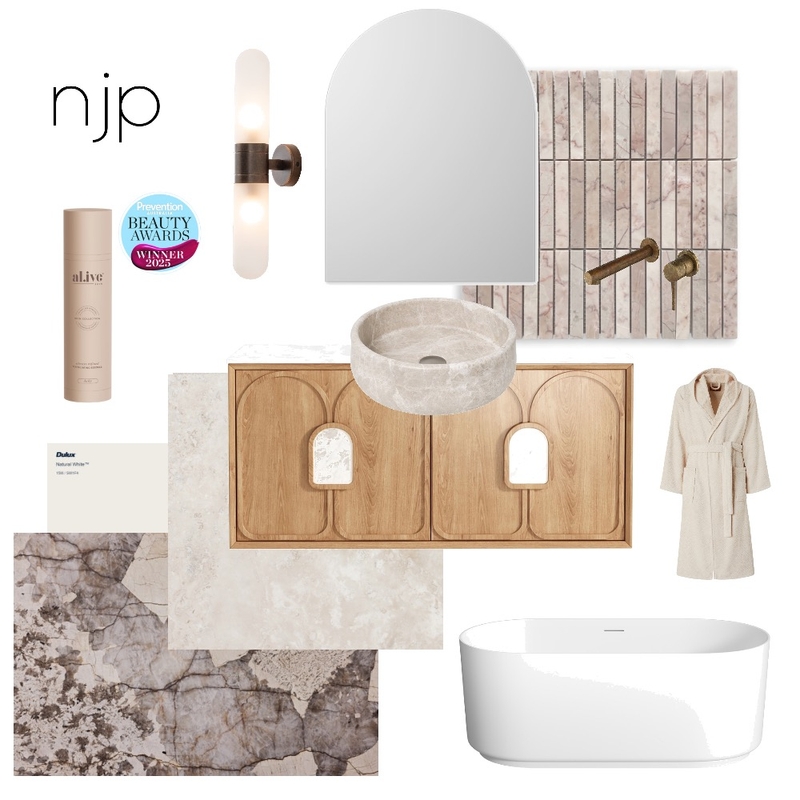Bathroom Wellness Interior Design Mood Board by NJP Bathroom Wellness Interior Design Mood Board by NJP