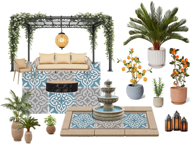 Paisajismo - Jardin Arabe Interior Design Mood Board by Chi - Interior Design Paisajismo - Jardin Arabe Interior Design Mood Board by Chi - Interior Design