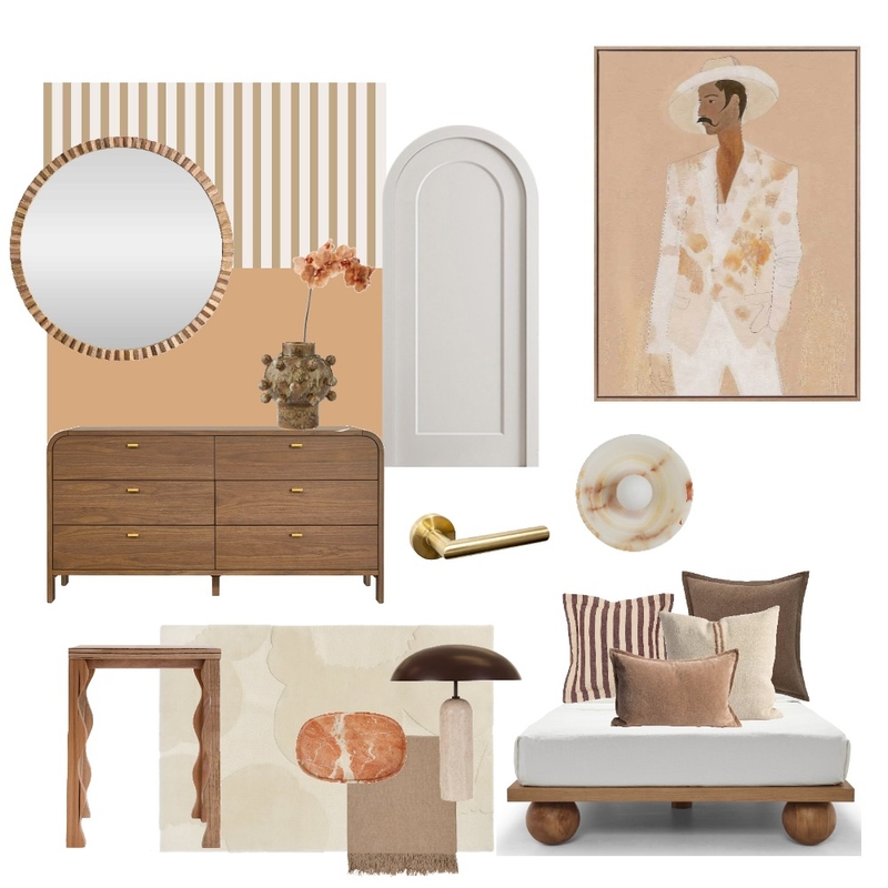 Warm Bedroom Interior Design Mood Board by ellie.sawyer317 Warm Bedroom Interior Design Mood Board by ellie.sawyer317