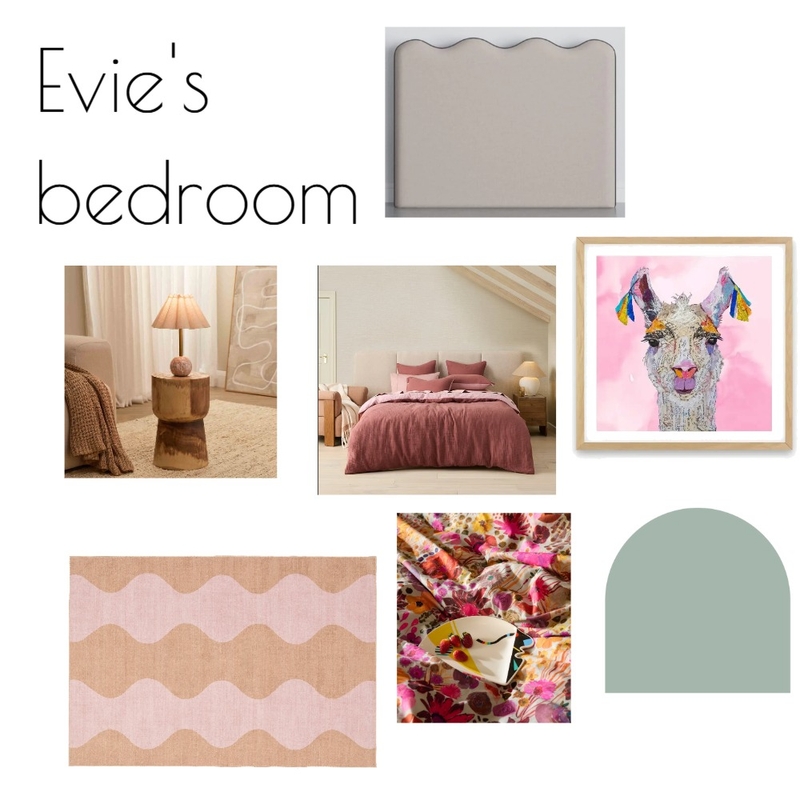 Evie Room Interior Design Mood Board by Reflective Styling