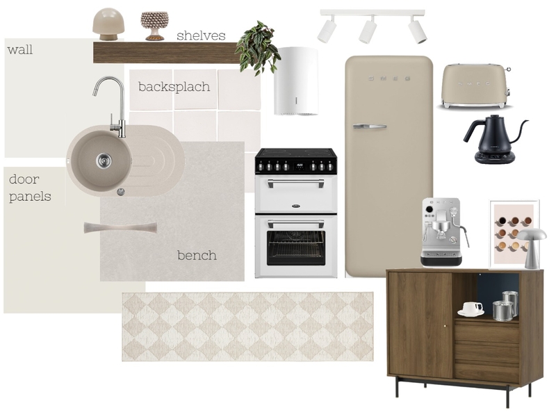 leanyer budget no demo kitchen Interior Design Mood Board by Sonya Ditto