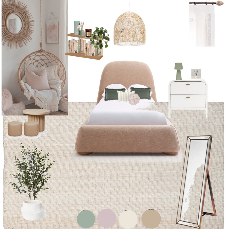 dormitorio adolescente mujer Interior Design Mood Board by Florochoa