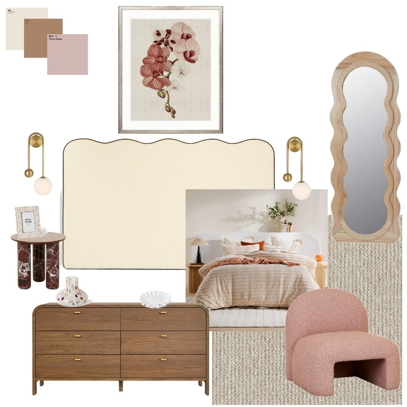 warm organic & cozy bedroom Interior Design Mood Board by A.M. Interior Styling warm organic & cozy bedroom Interior Design Mood Board by A.M. Interior Styling