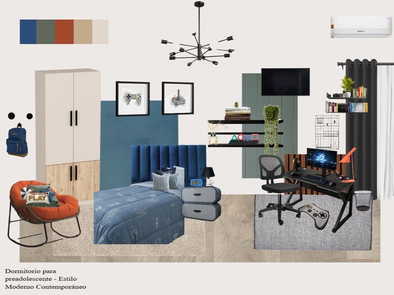 Dormitorio pre adolescente Interior Design Mood Board by Ivana Cardozo