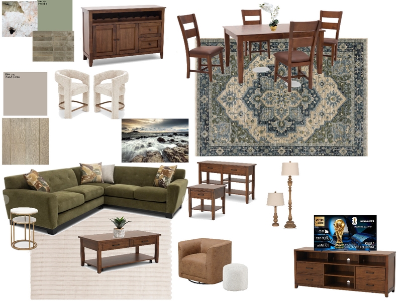 Open Floor Plan 1 Interior Design Mood Board by Beverly Zaske