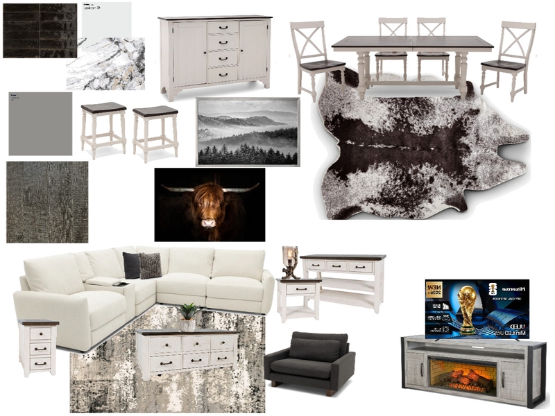 Open Floor Plan 2 Interior Design Mood Board by Beverly Zaske