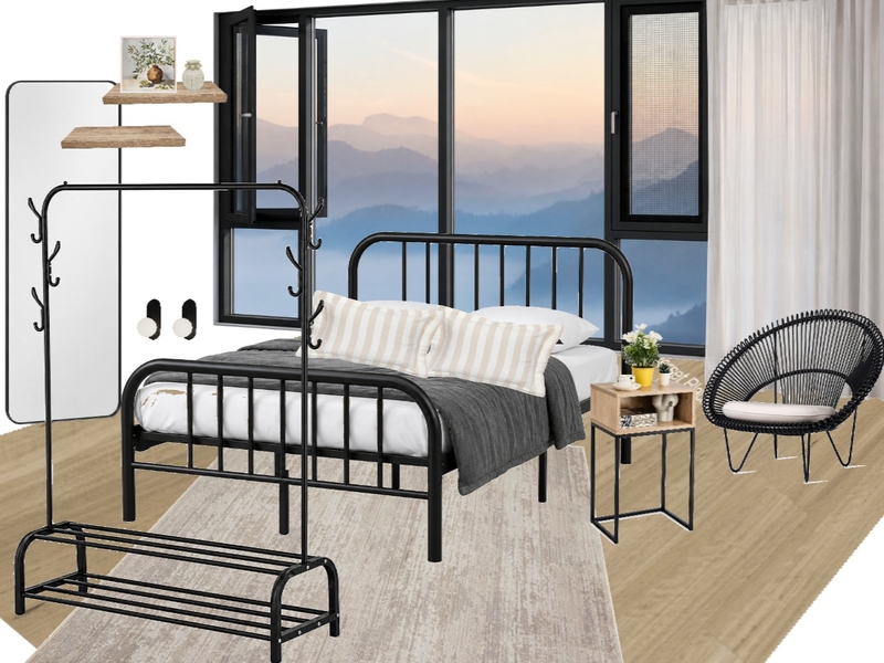 בית מלון חדר שינה Interior Design Mood Board by olgajehuda
