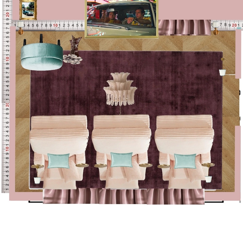 Cinema Blue Colour Drench Interior Design Mood Board by dl2407