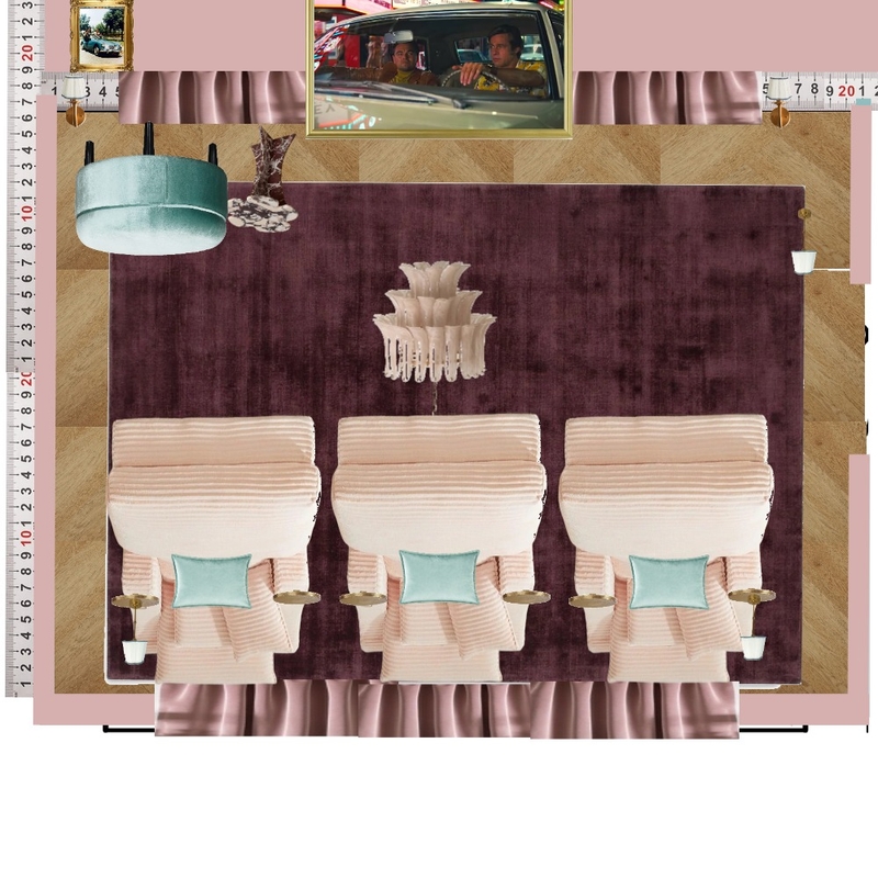 Cinema Blue Colour Drench Interior Design Mood Board by dl2407