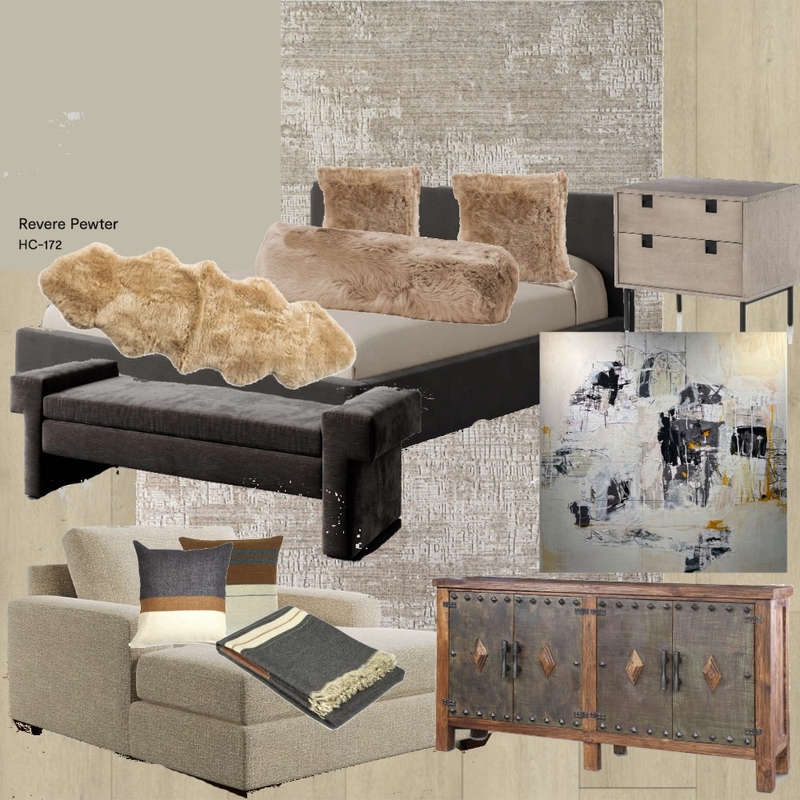 Loft Project Primary Bedroom Mood board Interior Design Mood Board by lsmullaney@yahoo.com