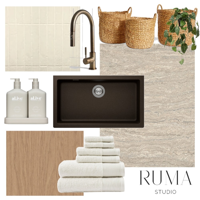 Oakview Abode - Laundry Interior Design Mood Board by Ruma Studio