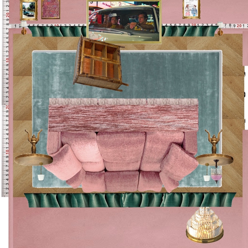 Cinema Mauve Vintage Interior Design Mood Board by dl2407