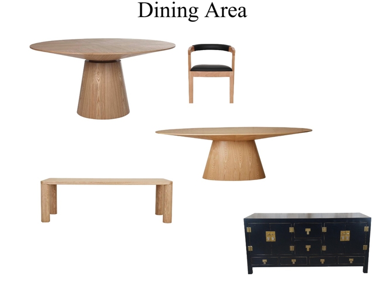 Dining Area - Sherman - Queenscliff Interior Design Mood Board by DESIGNING INSIDE OUT