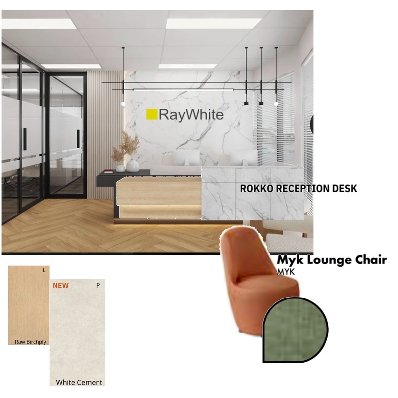 Ray white reception Interior Design Mood Board by MiraDesigns