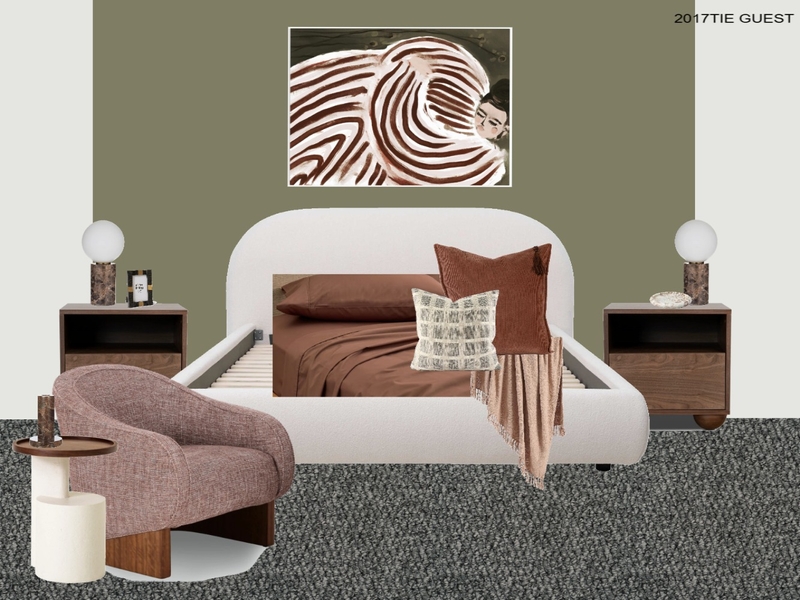2017TIE GUEST BED Interior Design Mood Board by daina.tadic