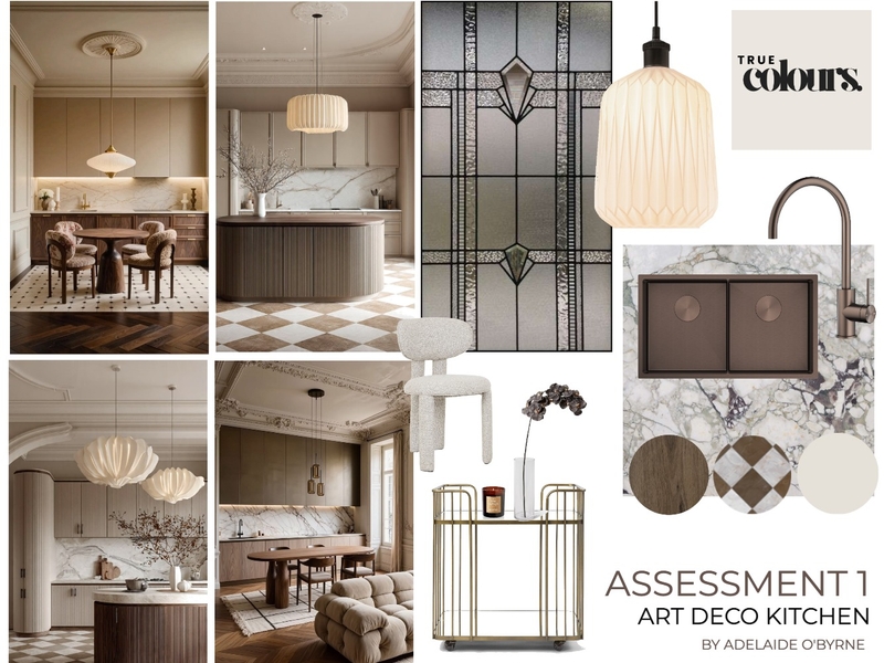 S6 A1 - ART DECO KITCHEN Interior Design Mood Board by addieobyrne S6 A1 - ART DECO KITCHEN Interior Design Mood Board by addieobyrne