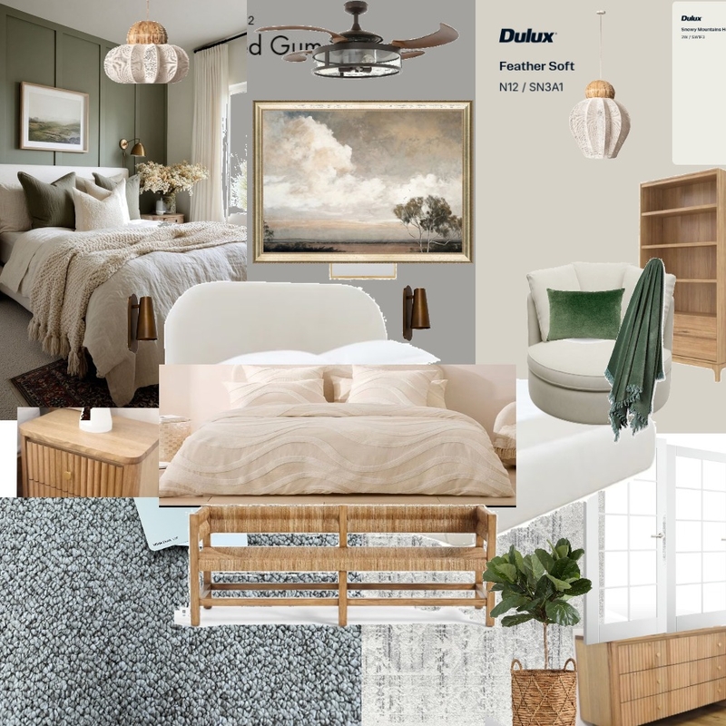 Main bedroom Grey and Bronze Interior Design Mood Board by kathok