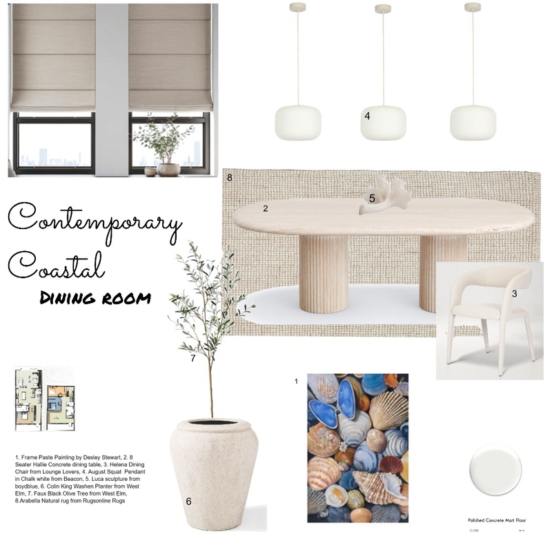 Sample Board Dining Interior Design Mood Board by Agnes Okret