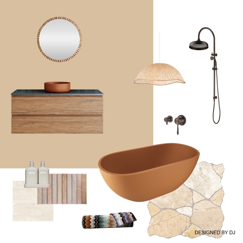 Warm Organic Bathroom Interior Design Mood Board by DebJordan101@gmail.com Warm Organic Bathroom Interior Design Mood Board by DebJordan101@gmail.com