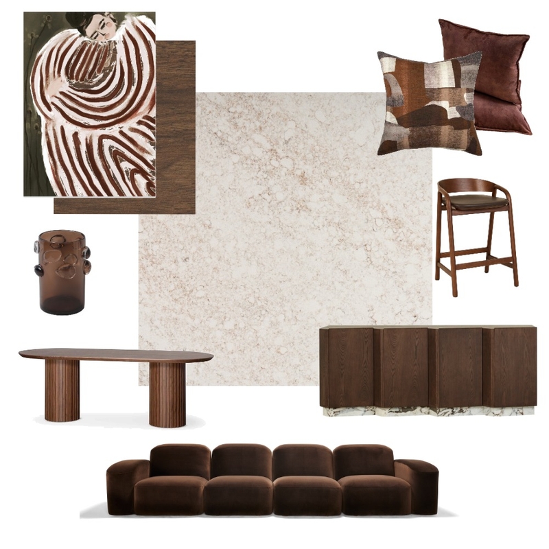 Chocolate Trend ft. Desert Cemento Interior Design Mood Board by Granite Transformations