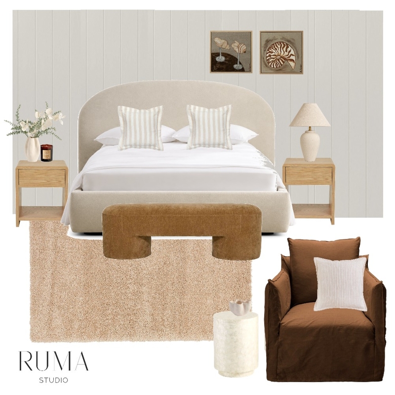 Hornick Residence - Master Bedroom Interior Design Mood Board by Ruma Studio