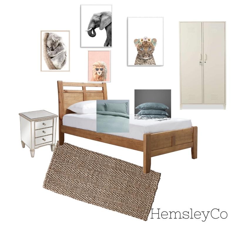 Mt Gravatt residence - Bedroom 2 Interior Design Mood Board by HemsleyCo. Mt Gravatt residence - Bedroom 2 Interior Design Mood Board by HemsleyCo.