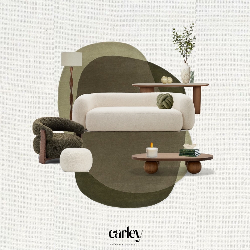 Lounge - Green Interior Design Mood Board by Carley Design Studio