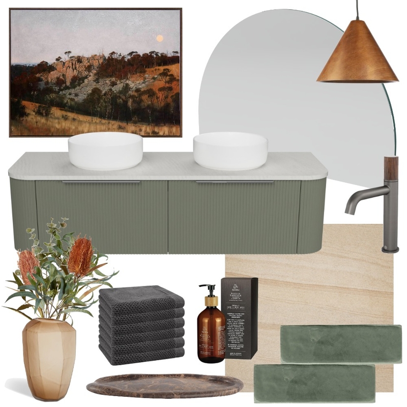 Outback Plains | Santos with Melody Mirror Interior Design Mood Board by Timberline