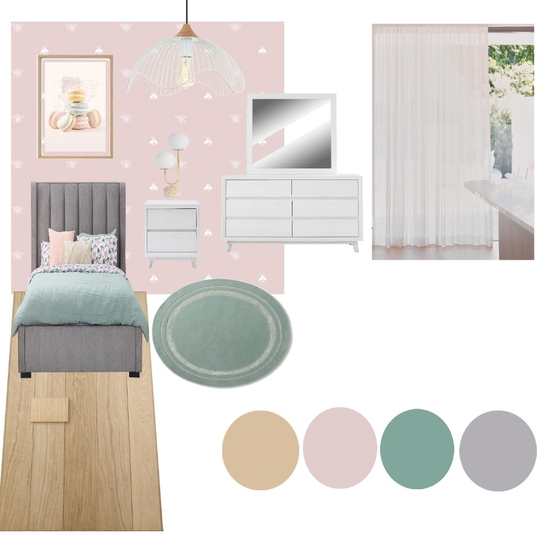 bedroom girl Interior Design Mood Board by virfer24@gmail.com