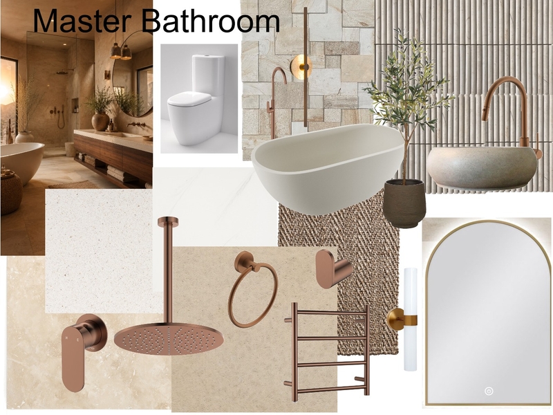 Master Bathroom Interior Design Mood Board by janeavard
