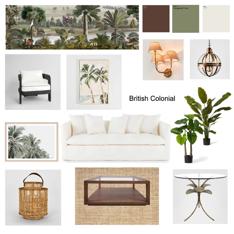British colonial living room Interior Design Mood Board by allisonkanti1@gmail.com