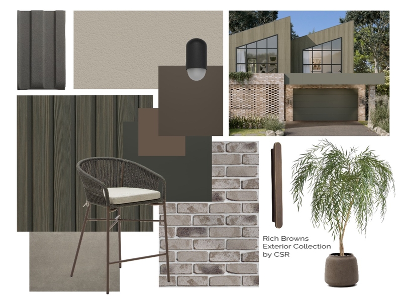 Rich Browns Exterior Collection Interior Design Mood Board by CSR Limited