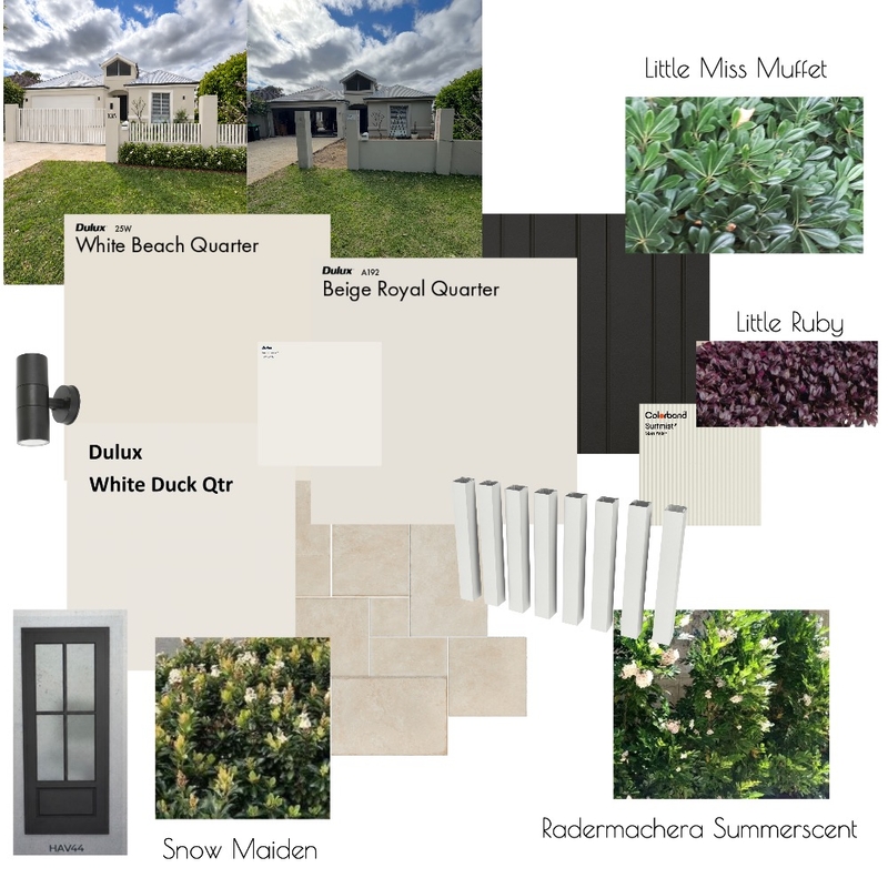 10a Angelico St Woodlands Exterior Moodboard Interior Design Mood Board by Amanda Lee Interiors