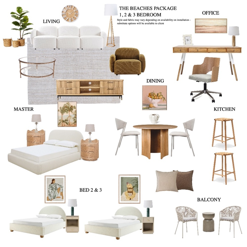 The Beaches Package Interior Design Mood Board by Nueproperty