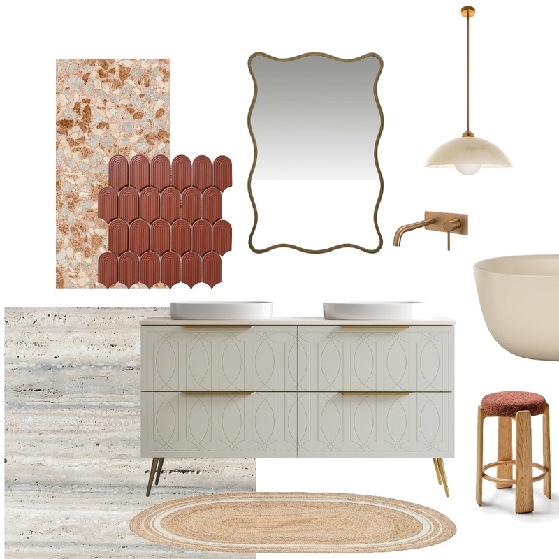 A Pulled Together Bathoom Interior Design Mood Board by Moodblogs